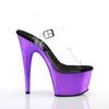 Pleaser - ADORE708 Sandale à bride à la cheville, Pole dance chaussures - Chaussures de pole dance - Noir/Violet Product image